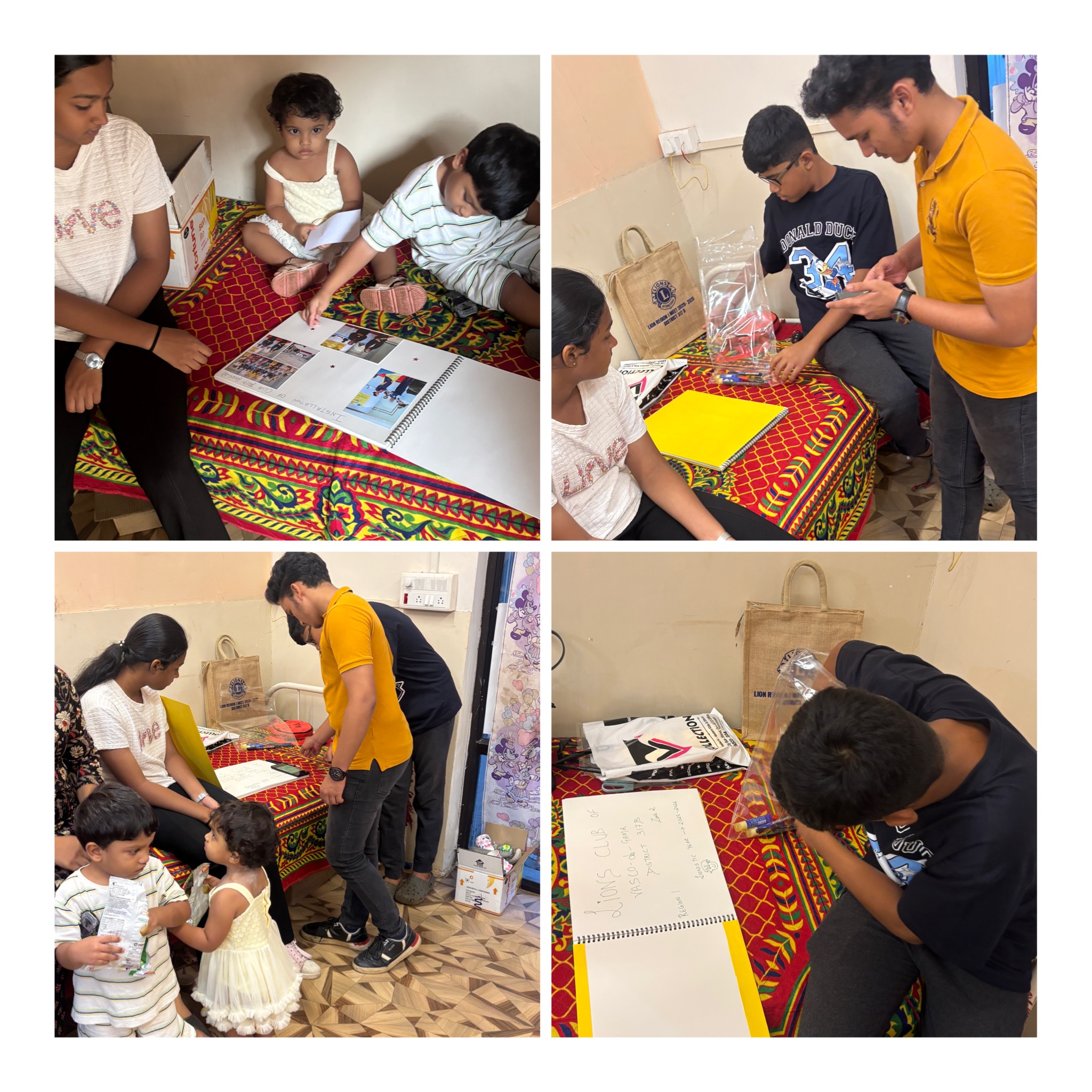 Scrapbook making activity for cubs which will be handed to District 317 B