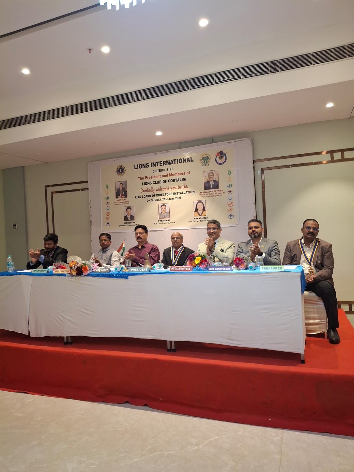 Attended Installation ceremony of Lions club of cortalim