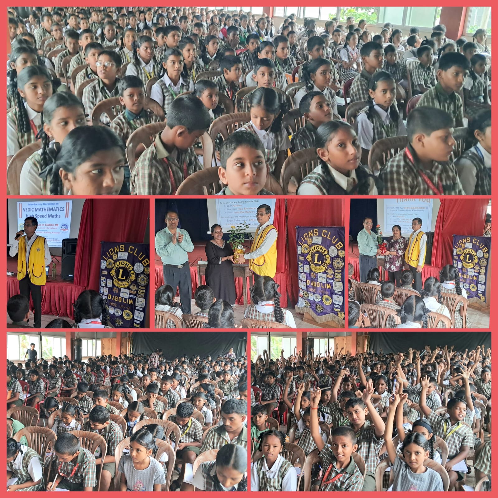 Introductory Vedic Mathematics Workshop by LC Dabolim & Leo Club of Dabolim