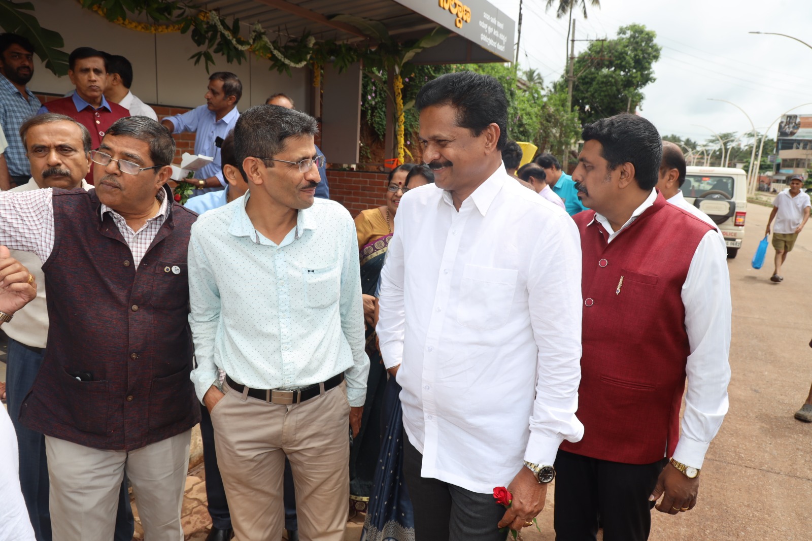 INNAUGURATION OF BUS SHELTERAND OPENED FOR PUBLIC USE AT THE HANDS OF MLA
