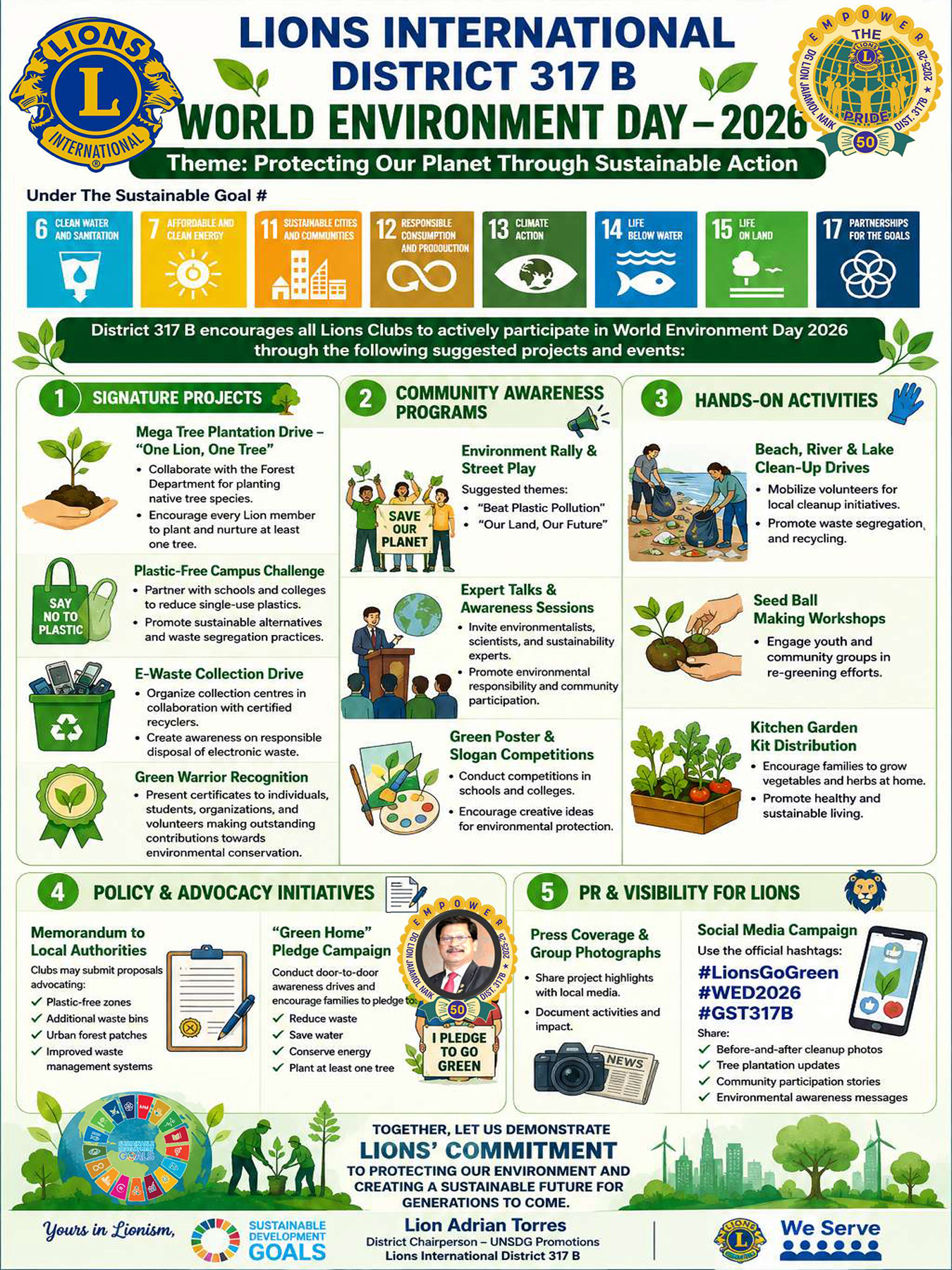 The Last UNSDG with World Environment Day with WWW on Environment with Promotion to Build Up For WWW For Club Excellence