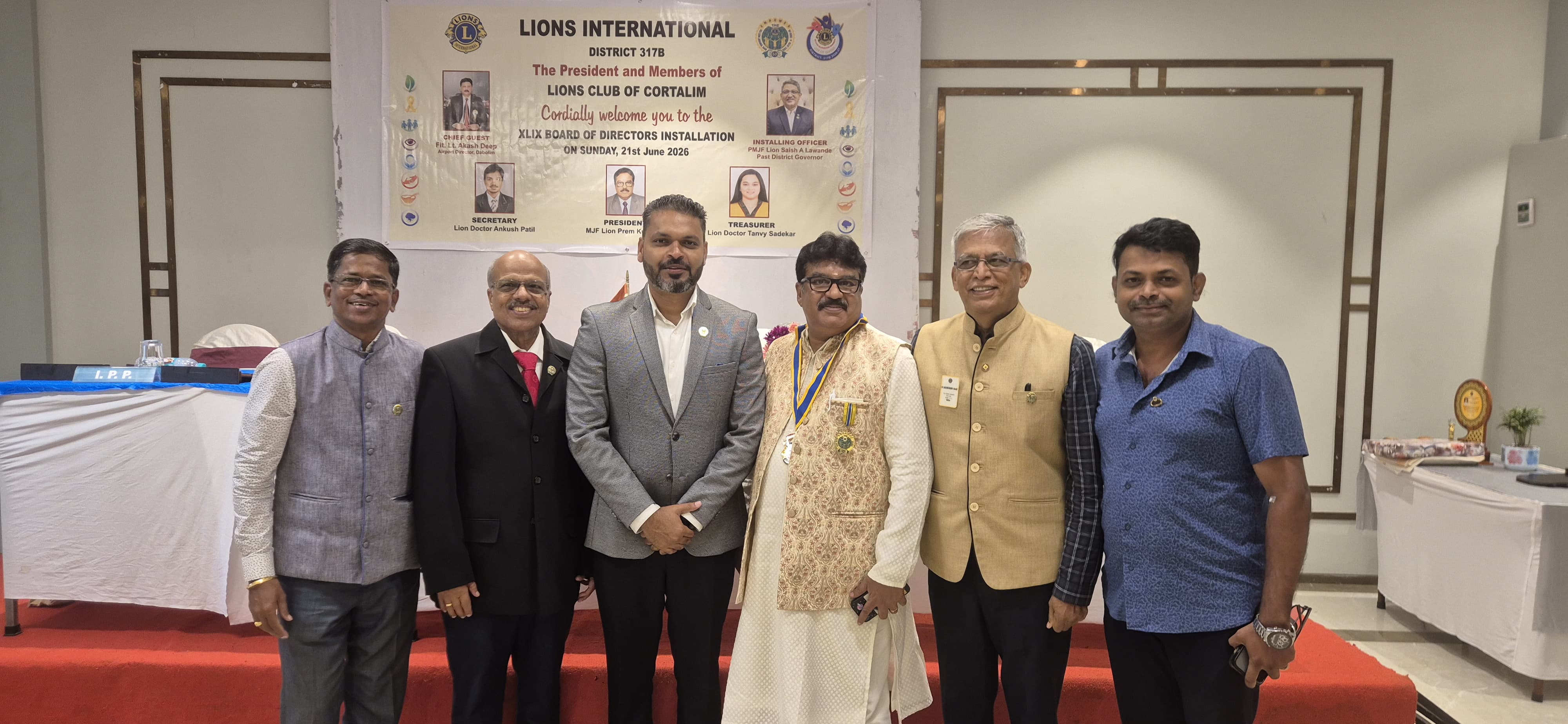 Attened BOD Installation Ceremony of Lions club of Cortalim for the Lionistic Year 2026-27