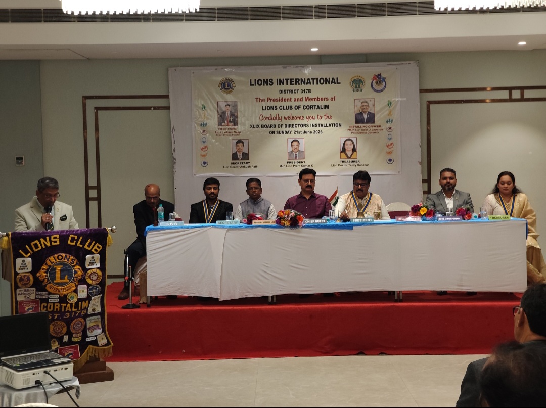 Attened BOD Installation Ceremony of Lions club of Cortalim for the Lionistic Year 2026-27
