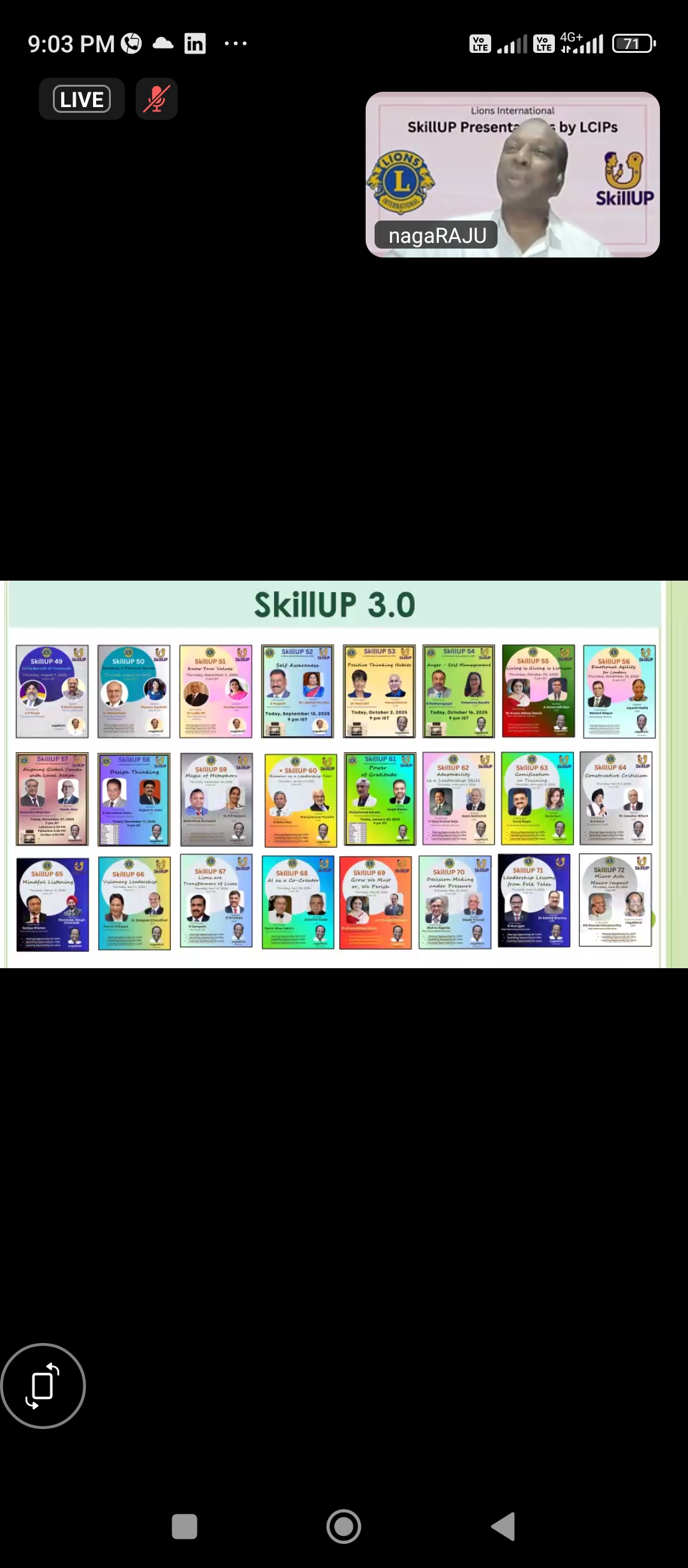 Attended SkillUP -  72 Thursday, June 25, 2026, 09:00 PM IST  Join on Zoom: https://us06web.zoom.us/j/9603320320?pwd=nik8c8At7M4fGaQSarOkQqoM6OkxFd.1&omn=89369563494 ID: 960 332 0320 Passcode: RAJU