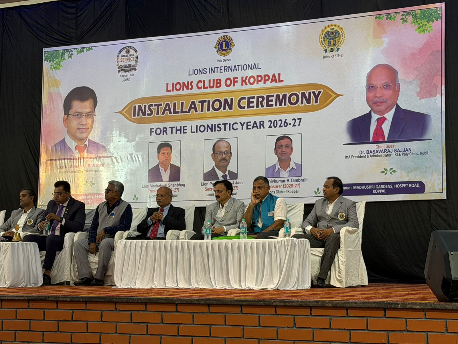 Attended installation program of lions club of koppal.